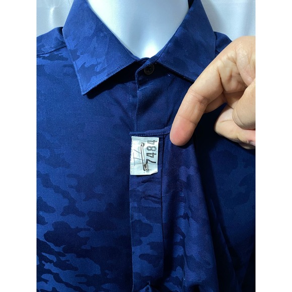 Hart Schaffner Marx Dress Shirt Blue Non-Iron MSRP $100 Medium - Picture 5 of 12